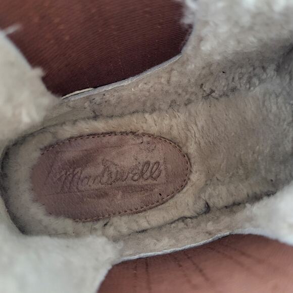 MADEWELL Ainsley Chelsea Leather Shearling Slip On Ankle Boot Brown | Size 10 - Picture 10 of 16